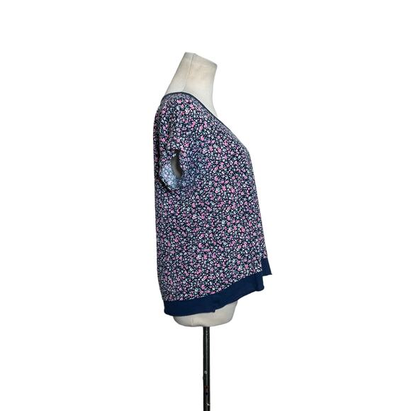 Splendid blue floral short sleeves top size XS - Picture 10 of 13